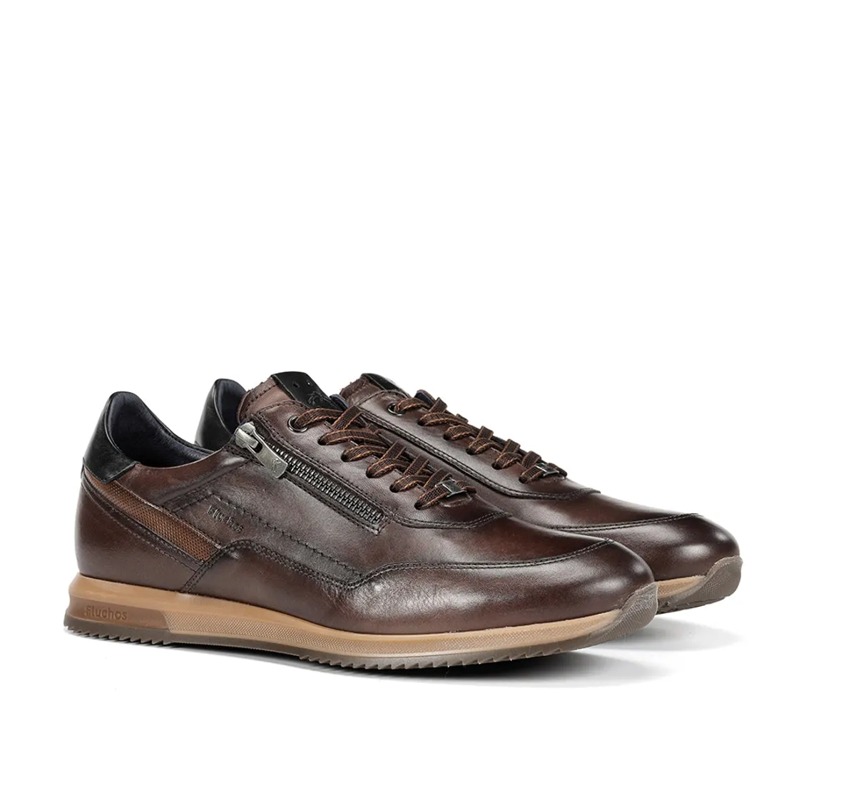 Fluchos Samir F2264 sneakers uomo marroni pelle