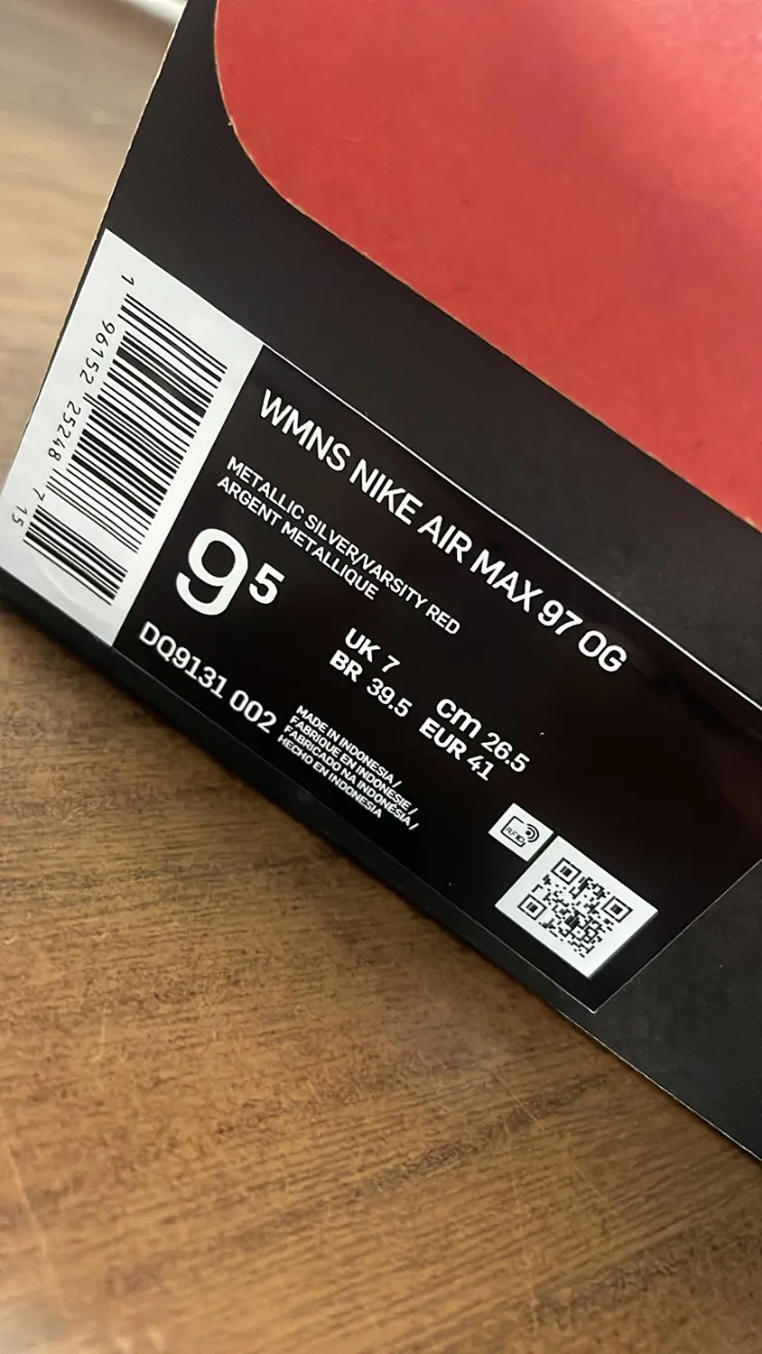 Nike Air Max 97 sneakers uomo argento 42