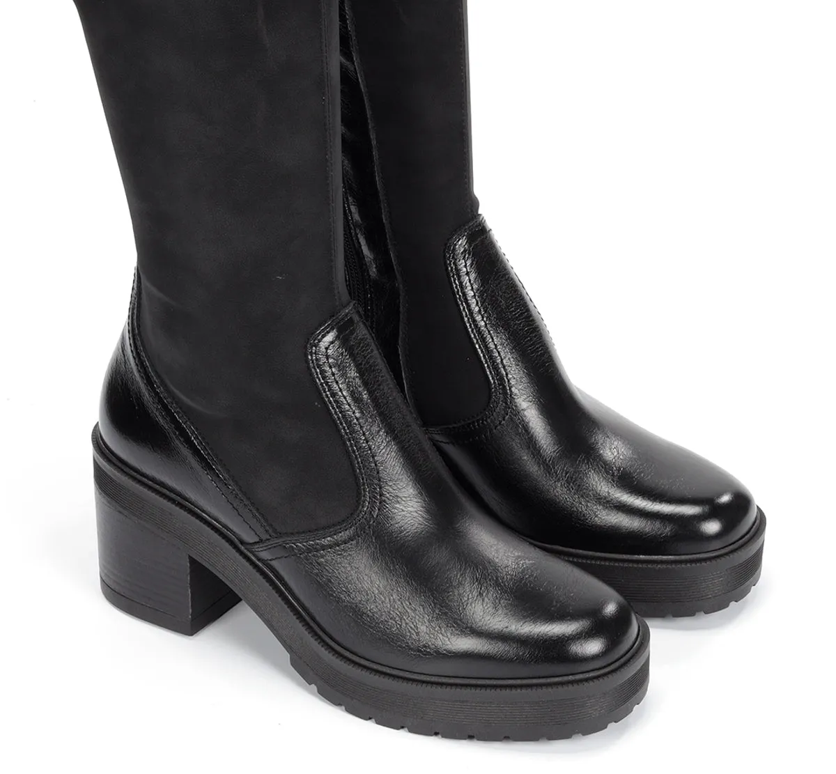 Dorking Sarah D9360 stivali donna neri tacco largo