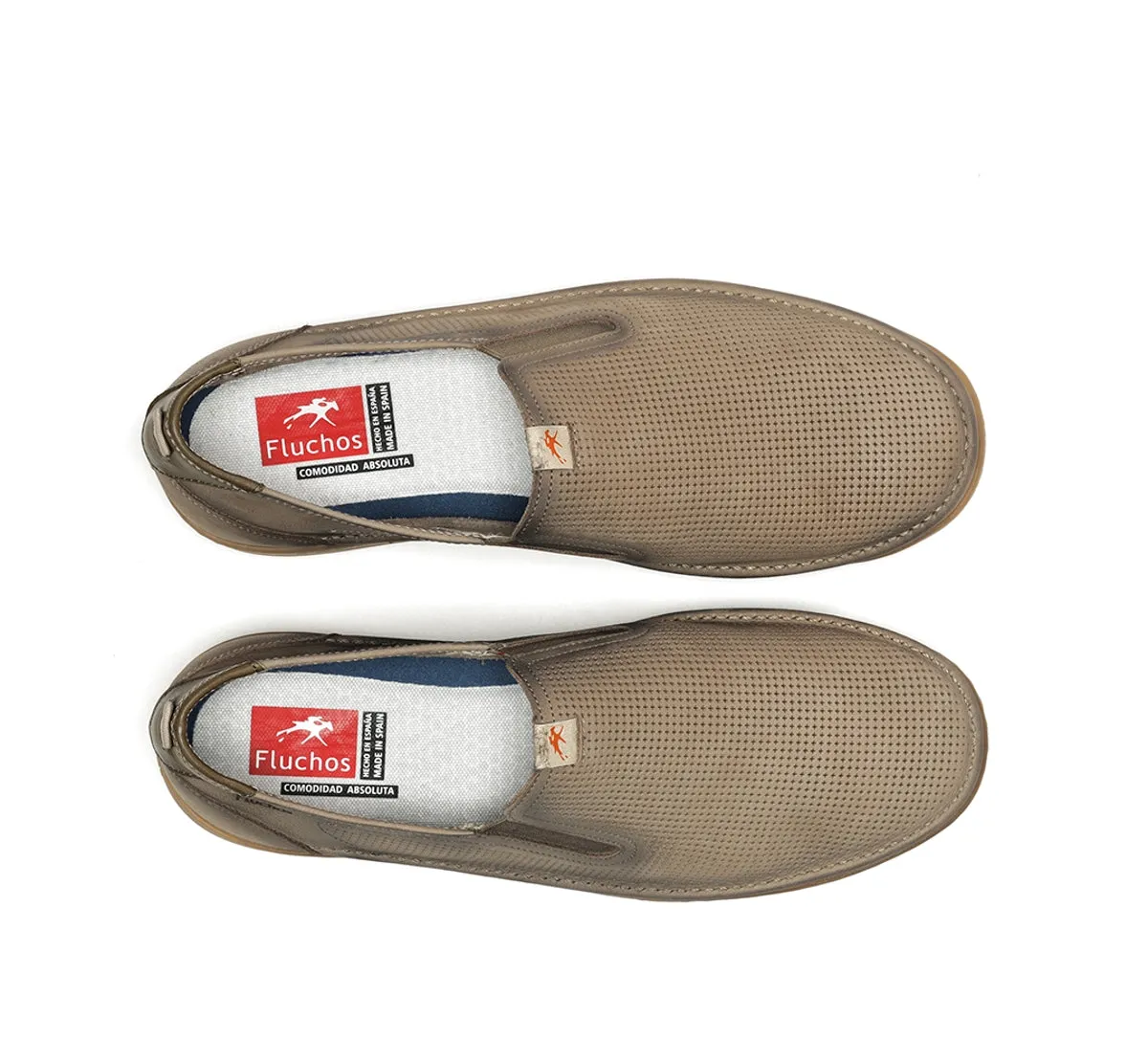 Fluchos Leo F1946 slip on uomo marrone suola retro