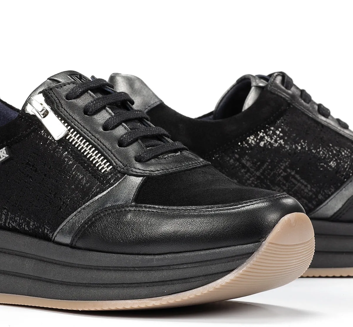 Fluchos Draz D9249 sneakers donna nere platform