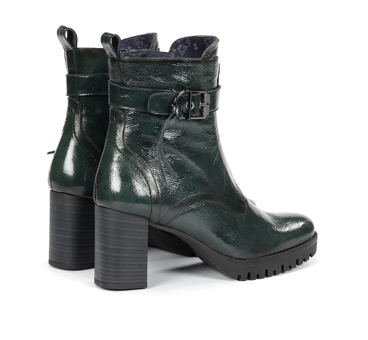 Fluchos EVIE D9163 stivaletti donna verdi con plateau