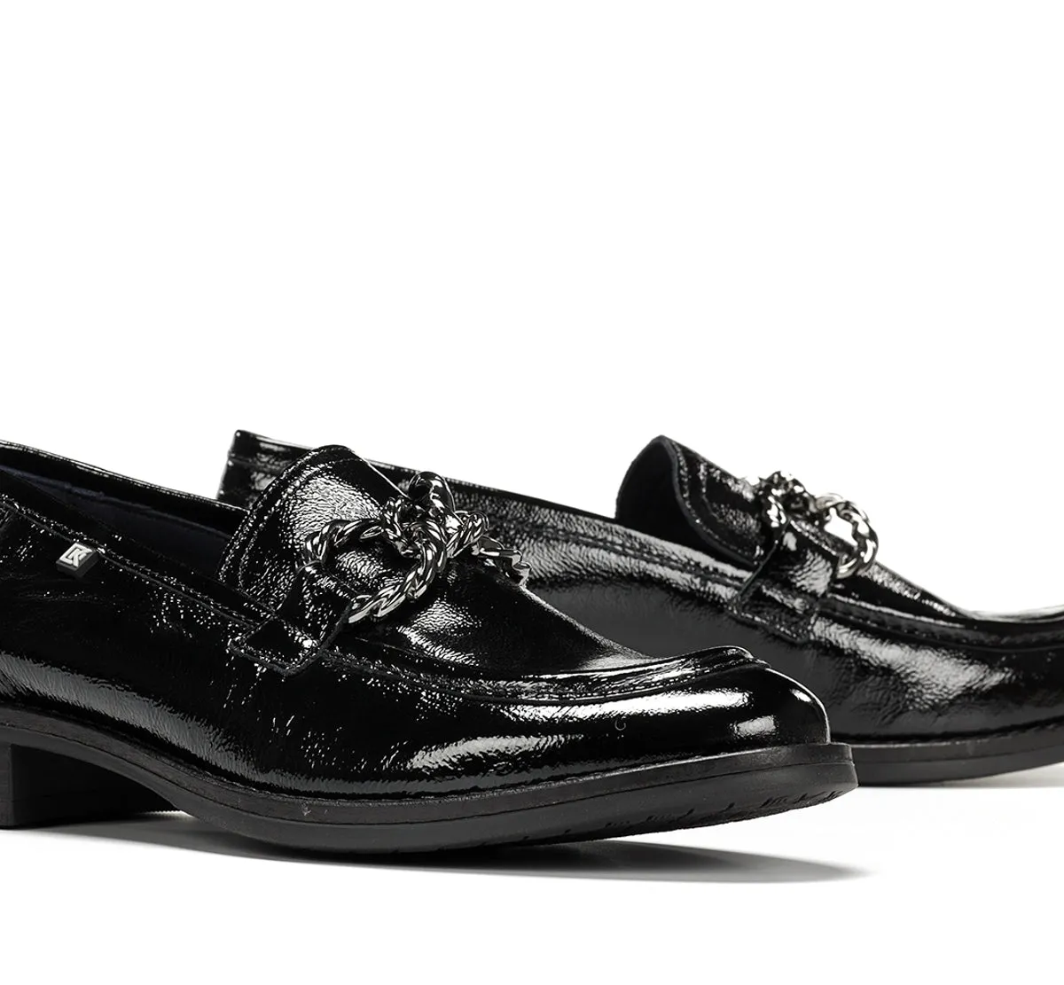 Fluchos Harvard D9117 mocassini donna neri pelle
