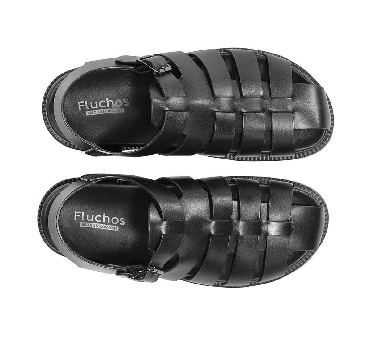 Fluchos Bari F2450 sandali uomo nero pelle