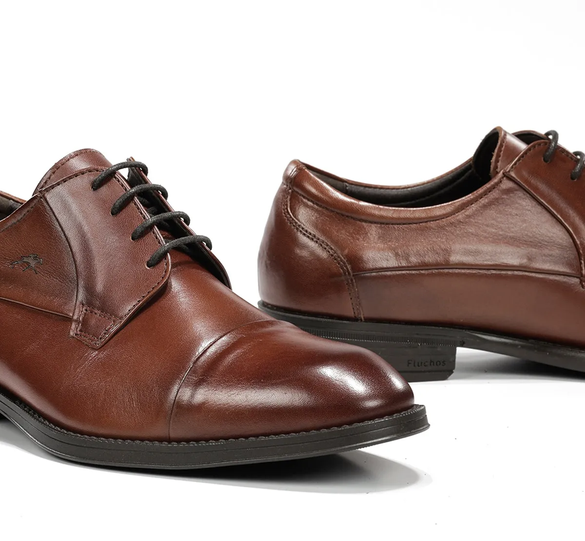 Fluchos Nantes F2486 scarpe eleganti uomo marroni pelle