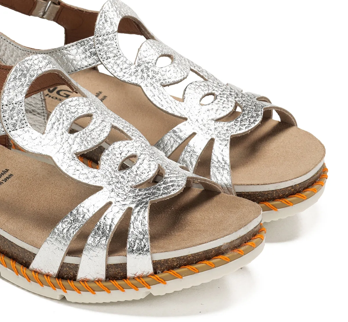 Dorking Sport D9322 sandali donna argento velcro
