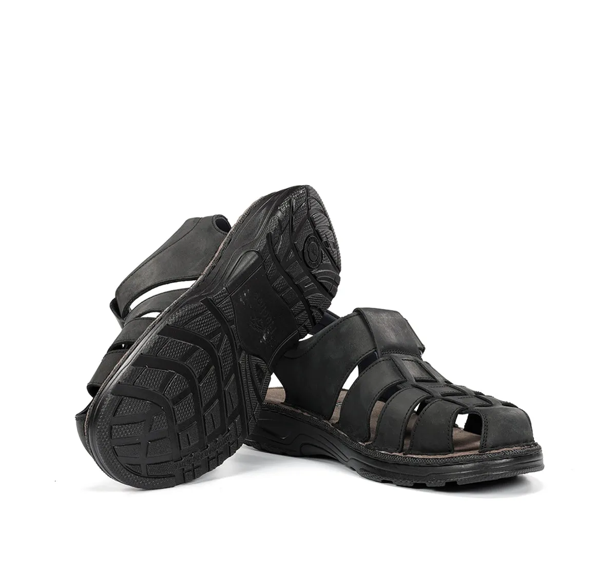 Fluchos Azores F2198 sandalo uomo nero con velcro