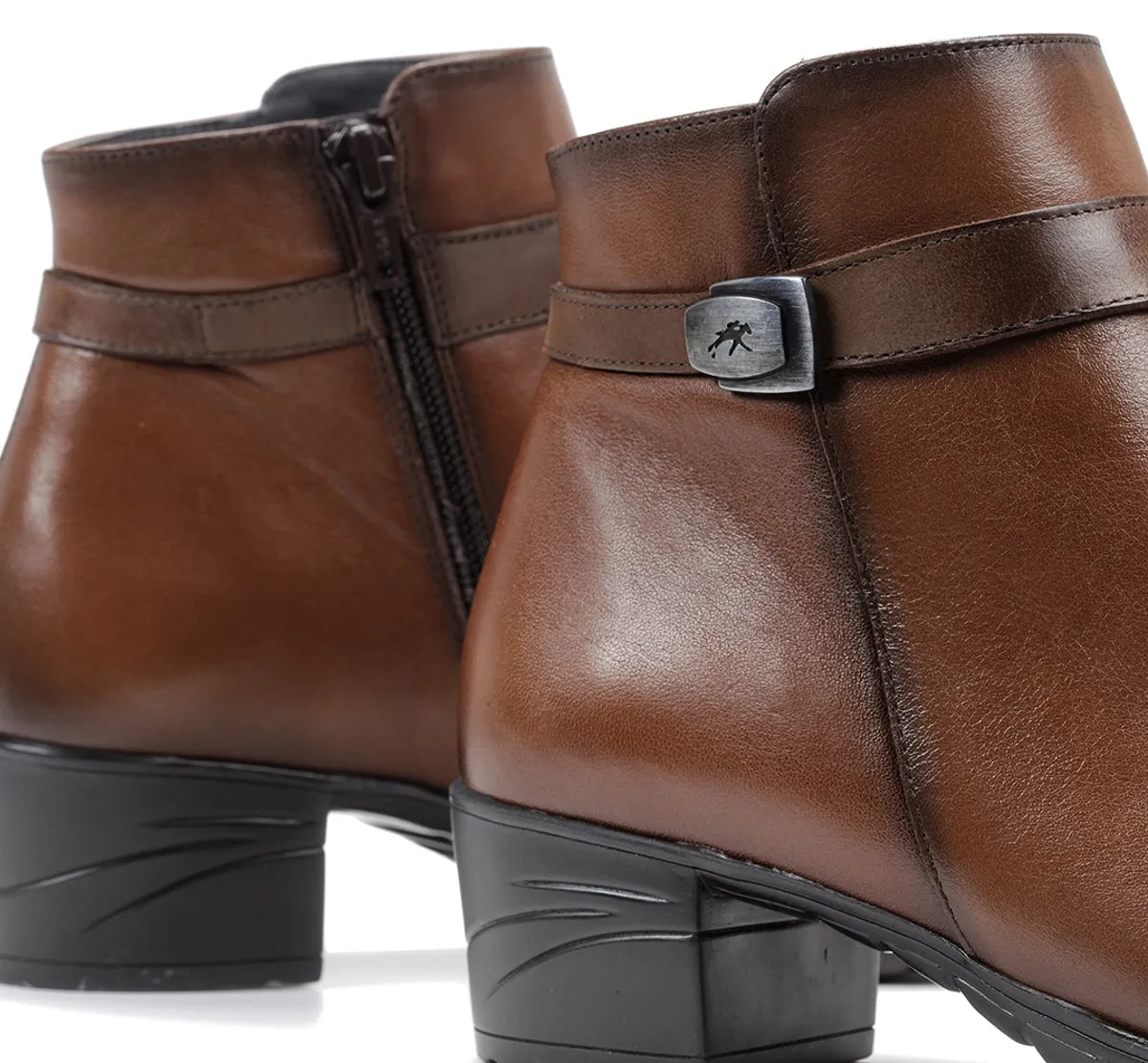 Fluchos Charis F0937 tronchetti donna marroni tacco medio