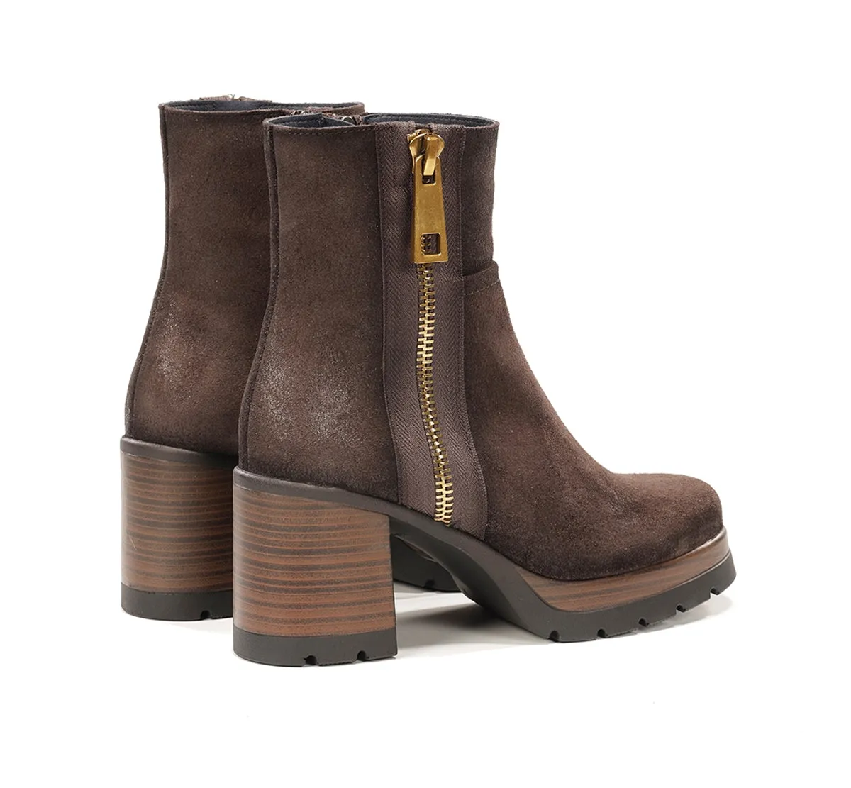 Dorking Safe D9413 Tronchetto Marrone Donna Tacco Legno