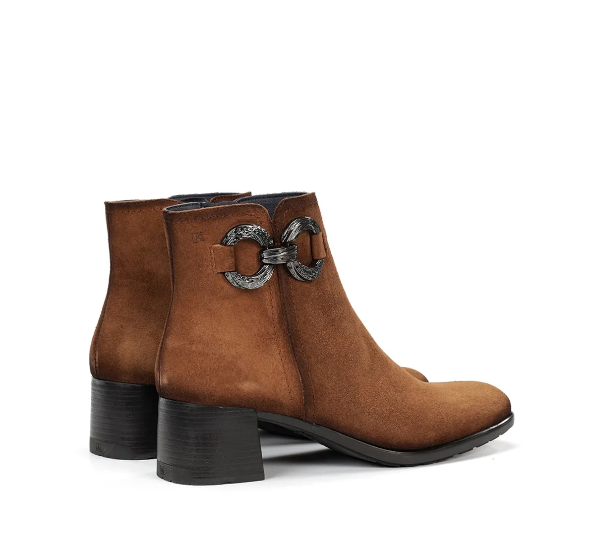 Fluchos Ikia D9200 Tronchetti Donna Marrone con Fibbia
