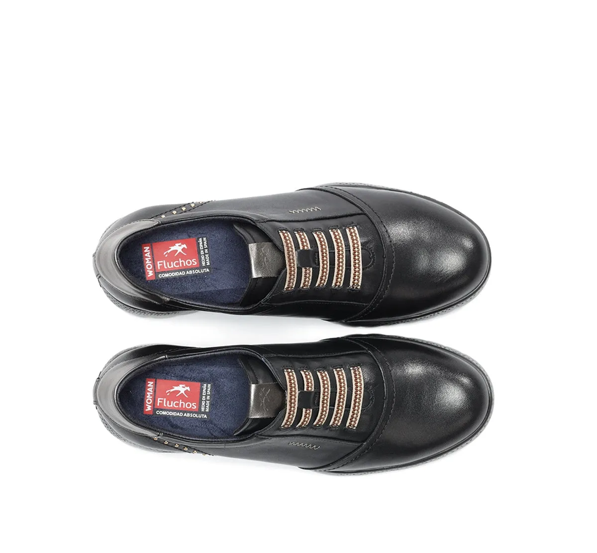 Fluchos Live F2096 Sneaker Donna Nero con Zeppa