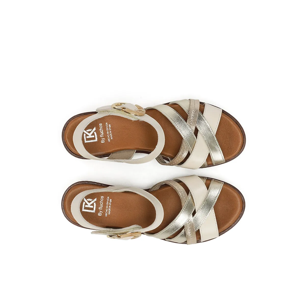 Fluchos Dorking Nido D9639 sandali donna taupe zeppa
