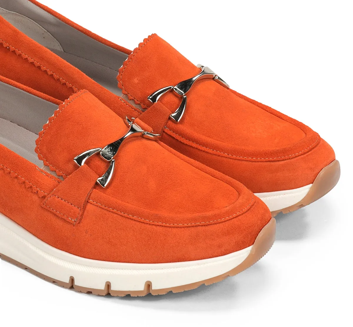 Fluchos Serena D9047 mocassini donna arancione sportivi