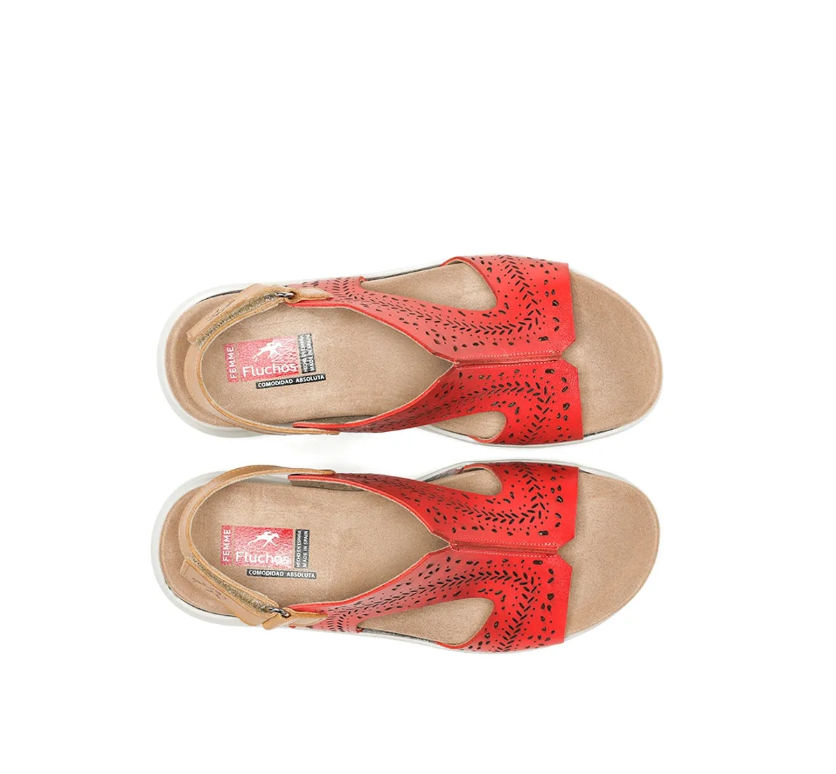 Fluchos Yagon F1481 sandali donna rossi classici