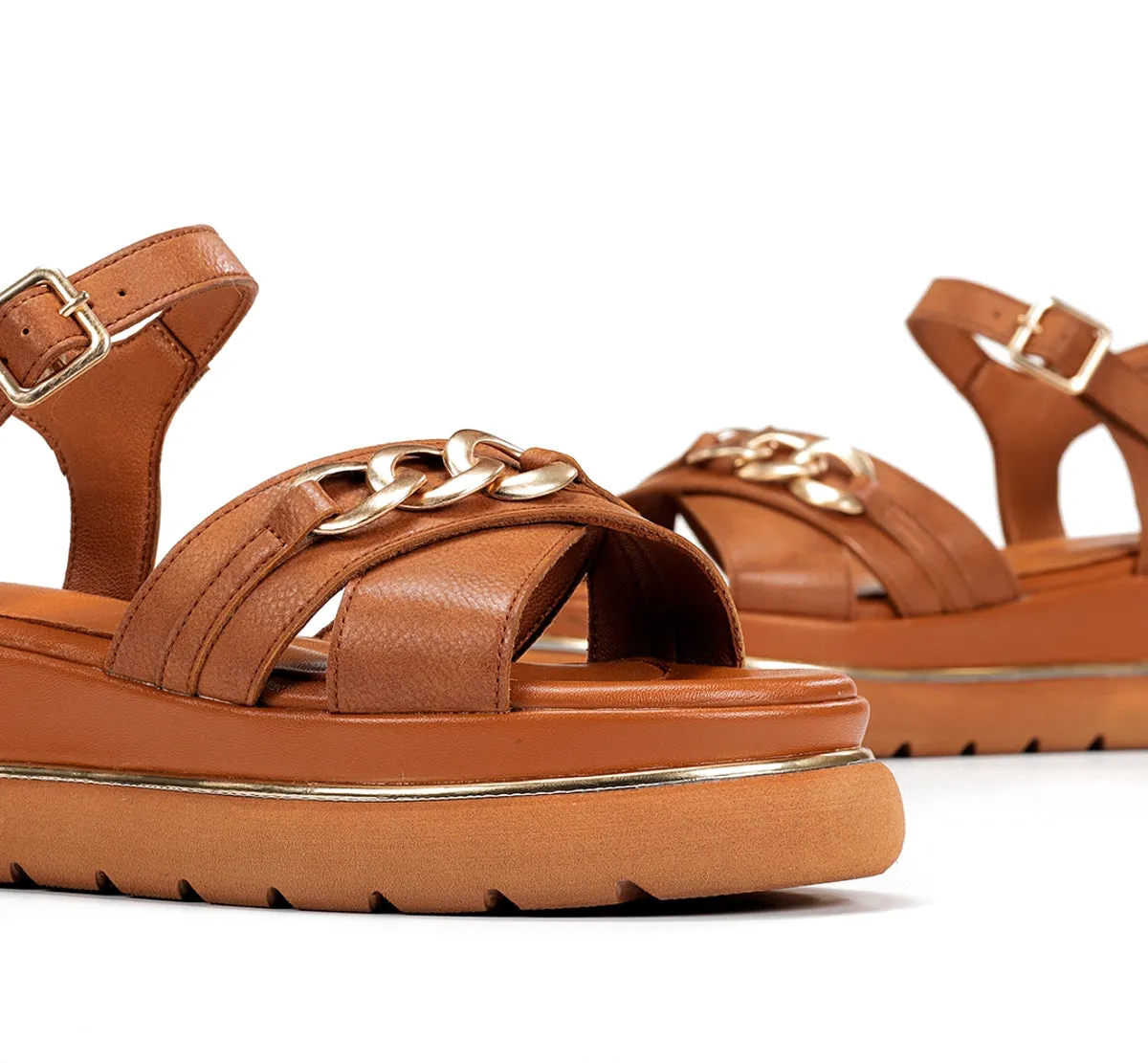 Fluchos Nika D9527 sandali donna marroni fibbie