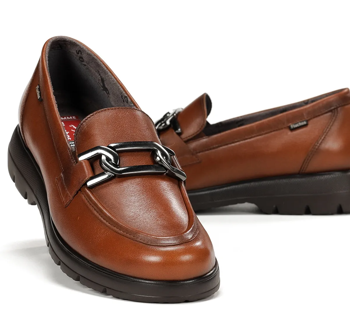 Fluchos Gladis F1794 mocassini donna marroni comodi