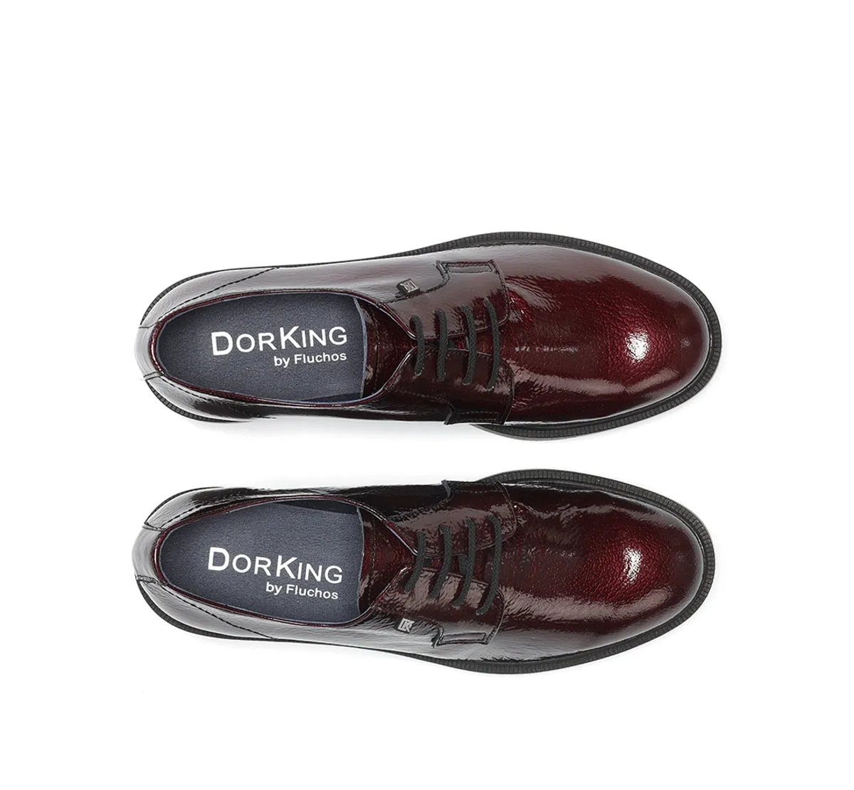 Fluchos Idaly D9387 scarpe donna bordeaux suola legno