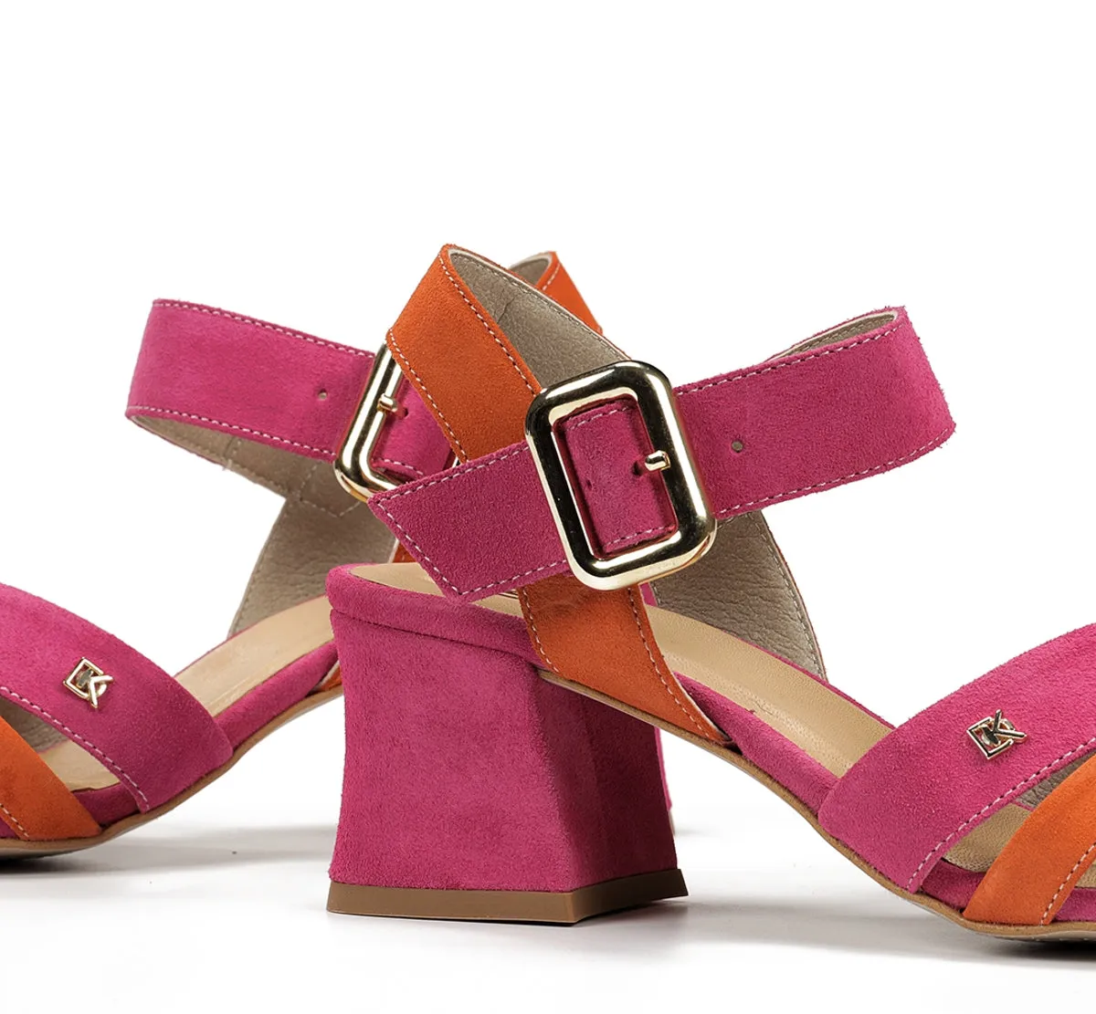 Fluchos Larus D9461 Sandalo Rosa Tacco Quadrato