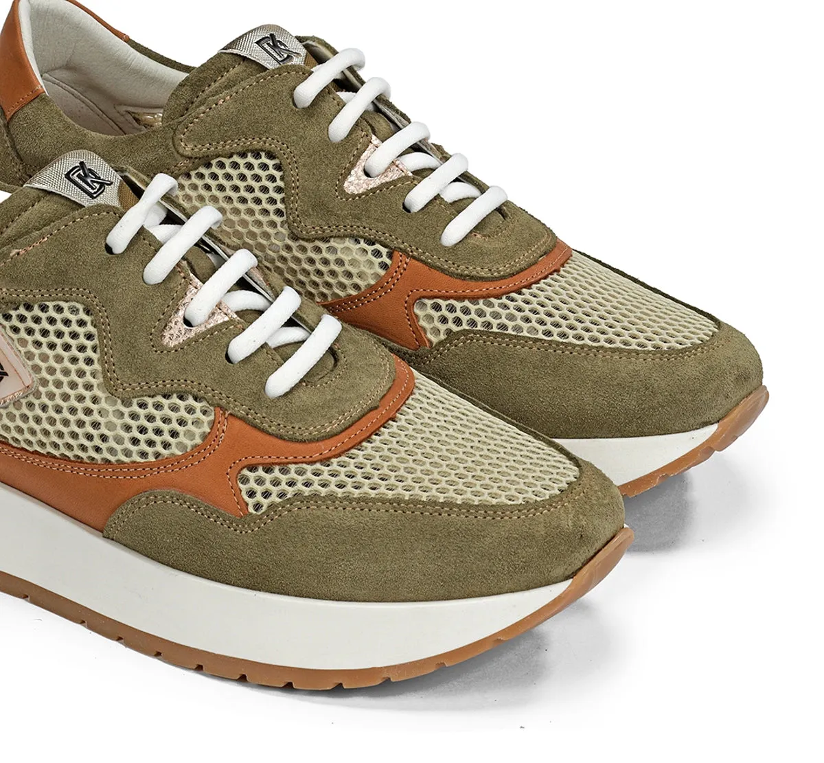 Fluchos Split D9473 sneakers donna verdi suola volume