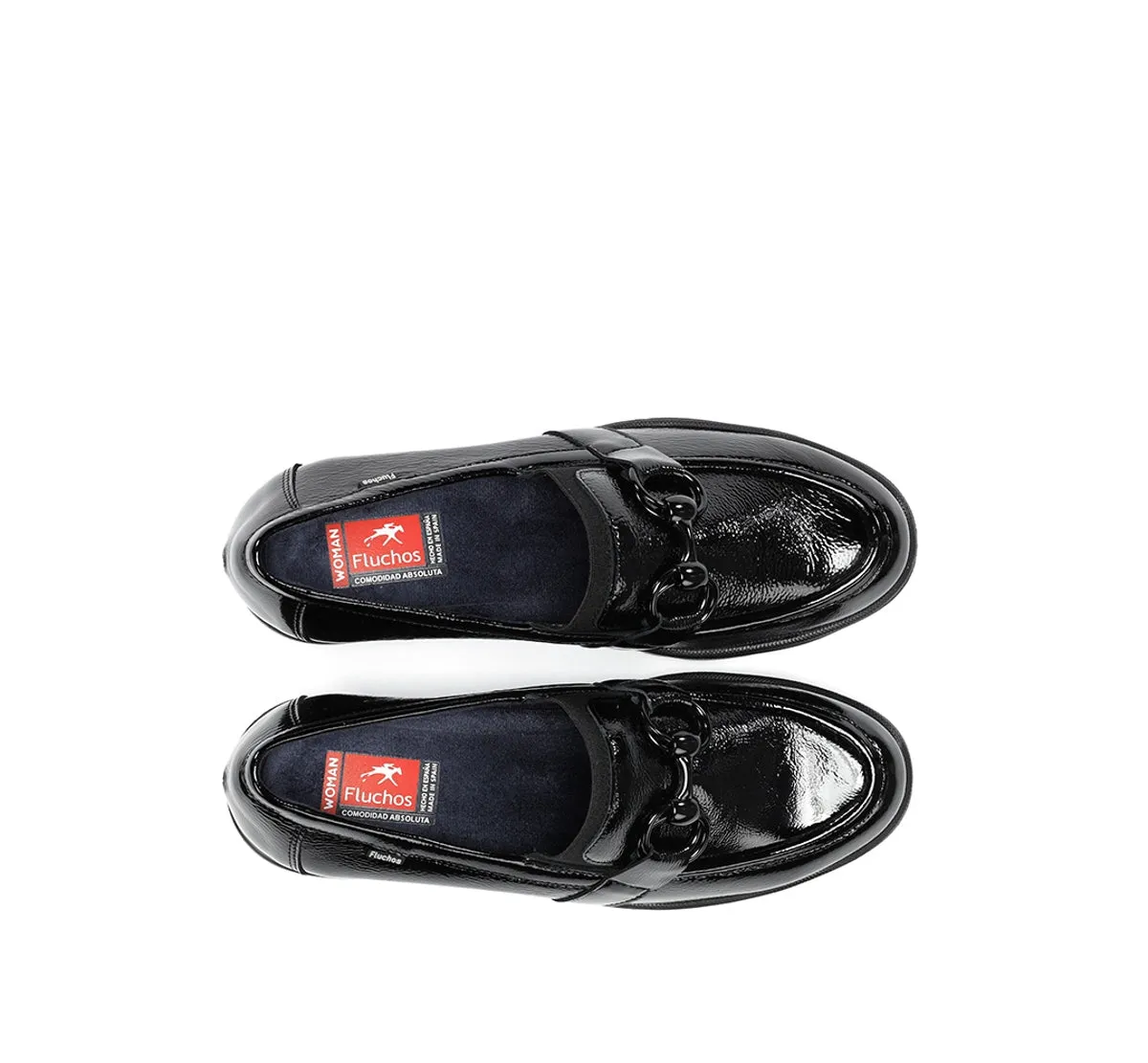 Fluchos Fugaz F2111 mocassino donna nero suola track