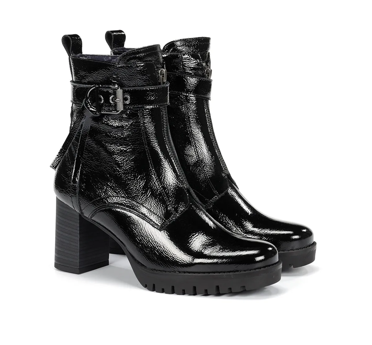 Dorking Evie D9163 stivaletti donna neri zeppa