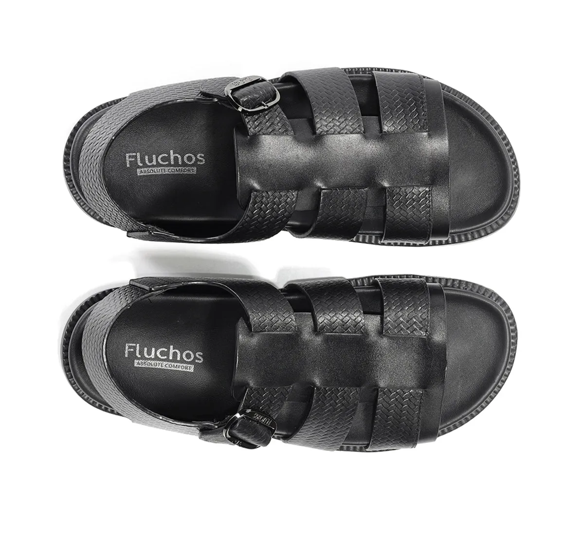 Fluchos Bari F2449 sandalo uomo nero pelle