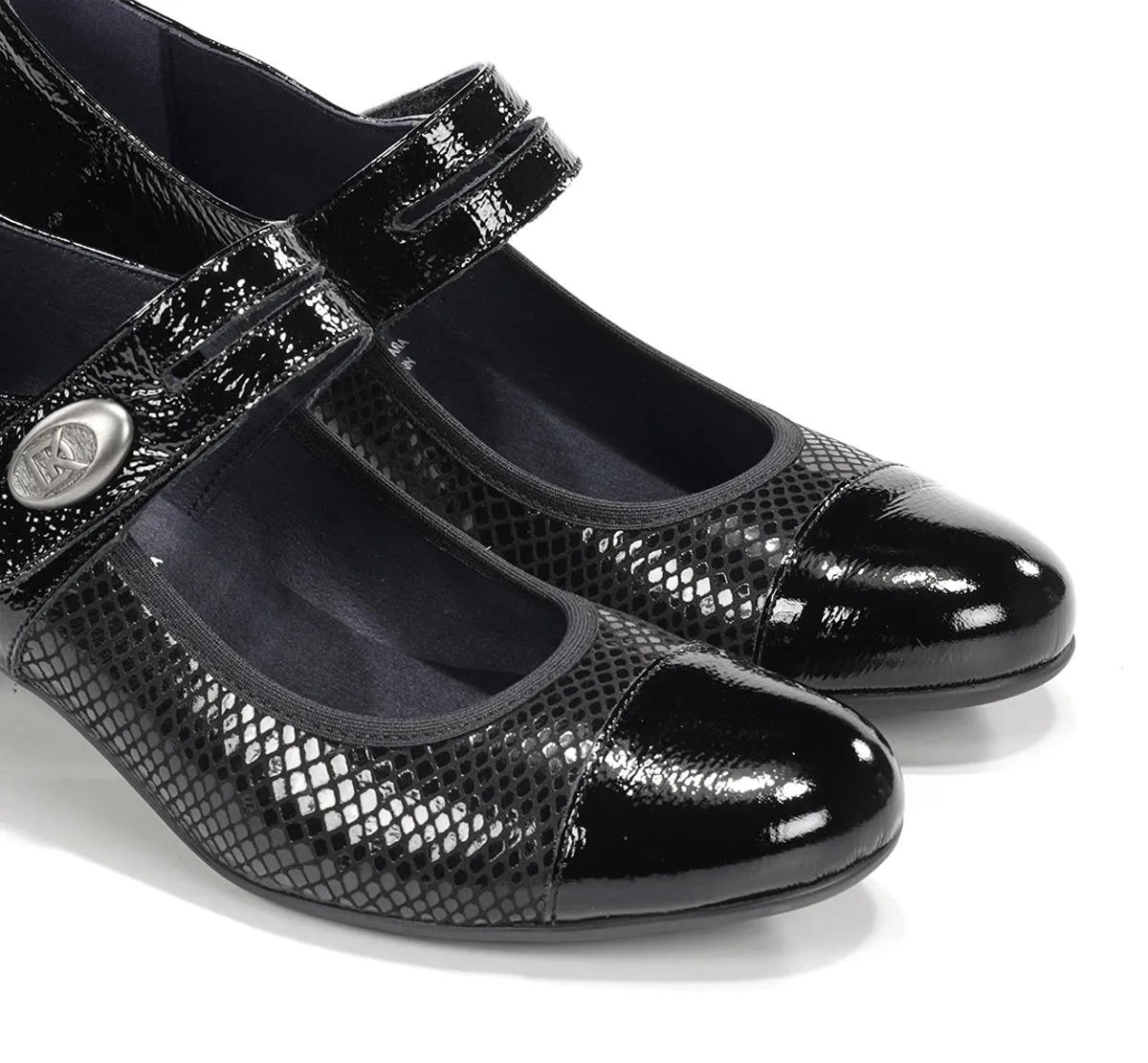 Dorking Geminis D8637 scarpe donna nere tacco
