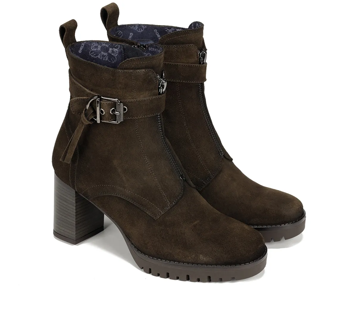 Fluchos Evie D9163 stivaletto donna verde con plateau