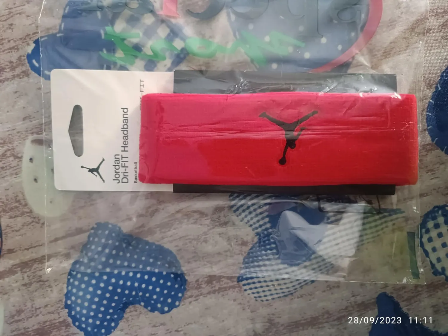 Nike Jordan Dominate fascia palestra rosso nero elastica