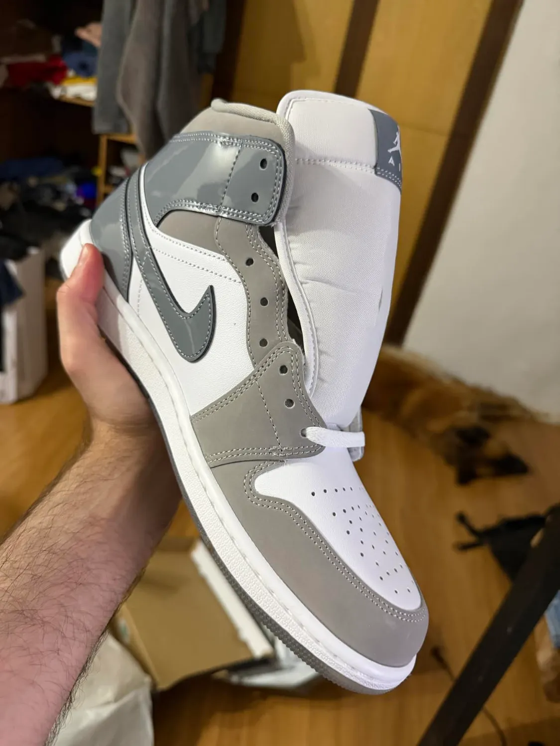 Jordan Air Jordan 1 sneakers uomo 44,5 EU pelle nera
