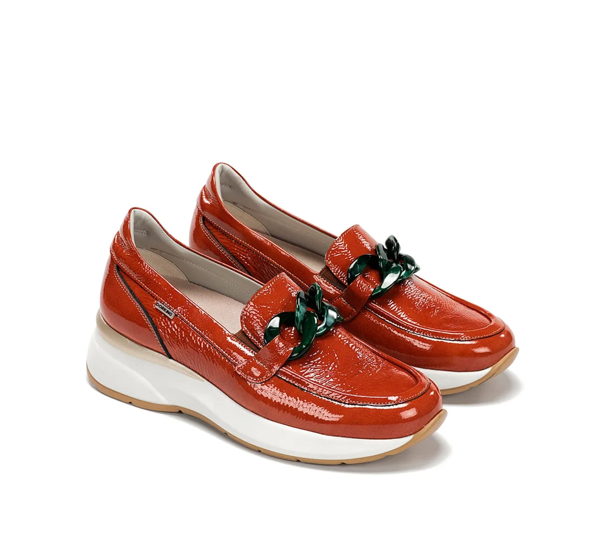 Dorking Flix D9671 mocassini donna arancioni zeppa