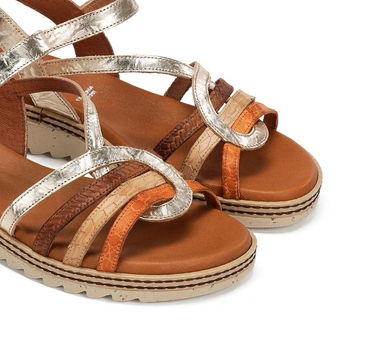 Dorking Espe D9113 sandalo donna oro velcro