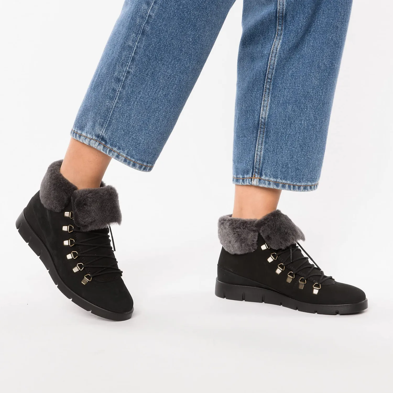 Ecco Bella 333 ballerine donna pelle nero barca