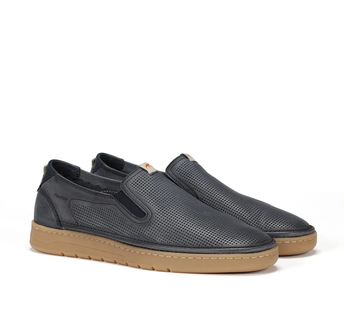 Fluchos Leo F1946 Slip On Uomo Blu Suola Caramello