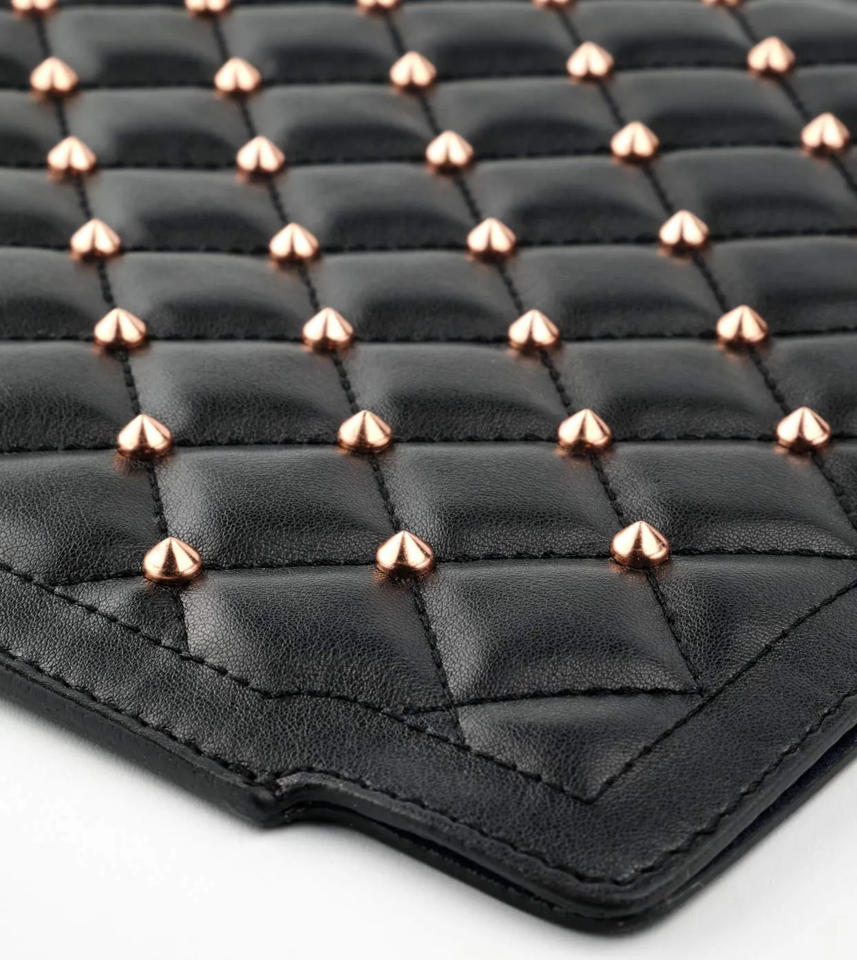 Alexander Smith Borchie custodia tablet iPad nera 19,5x25 pelle