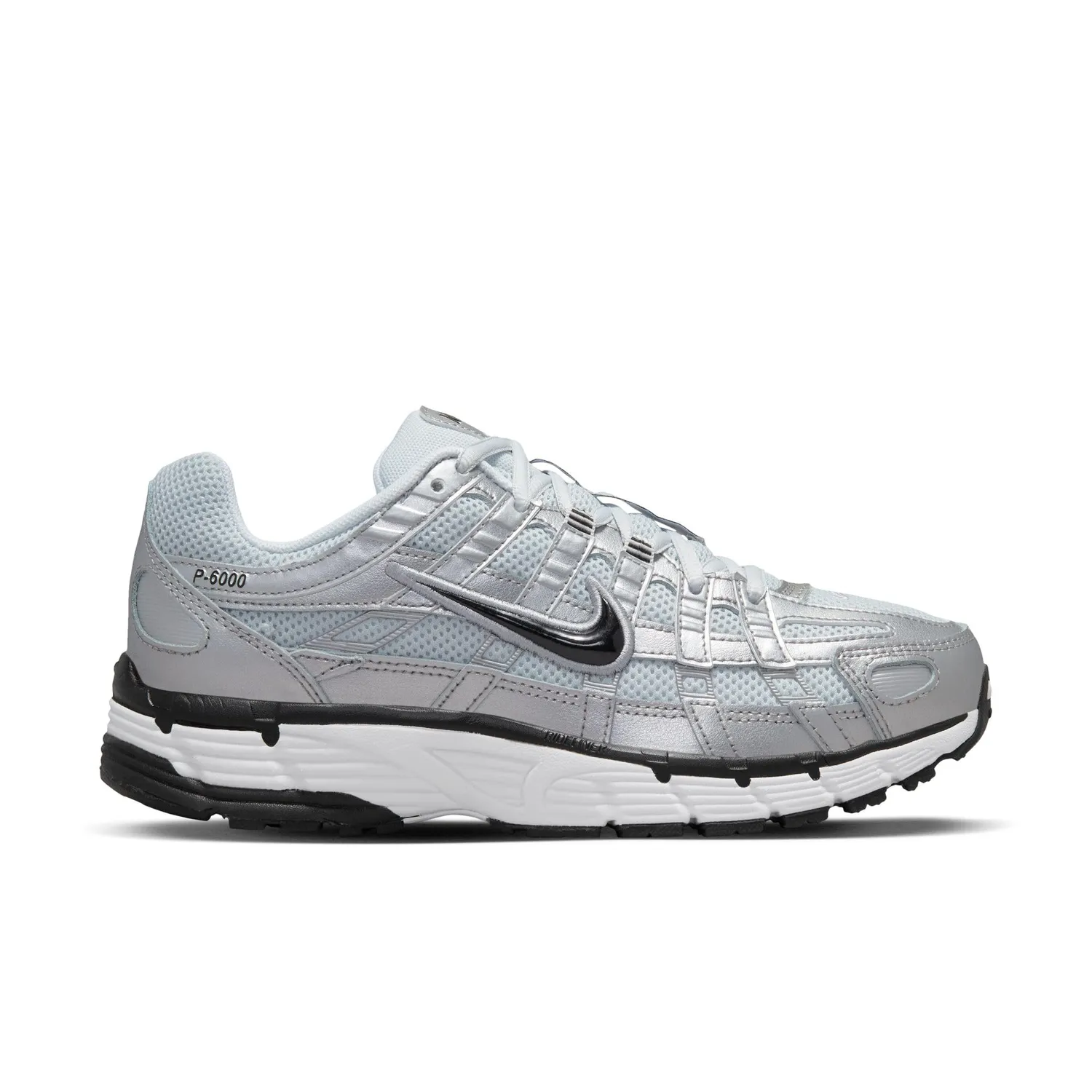 Nike P-6000 Sneaker Donna White Black Metallic Silver