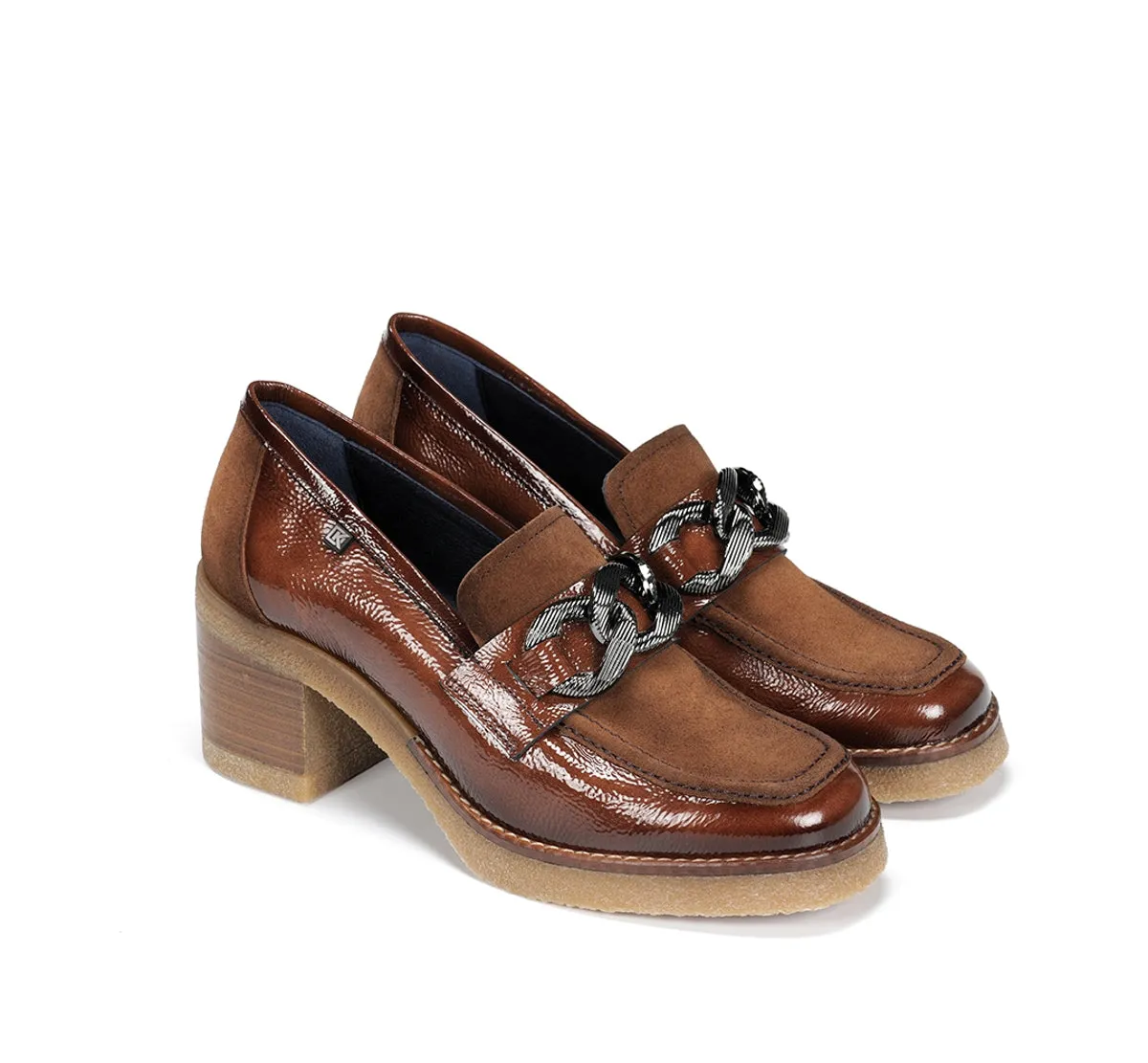 Fluchos Oprah D9193 mocassini donna marrone tacco