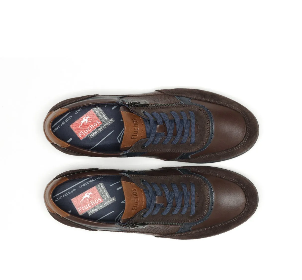 Fluchos Daniel F1288 sneakers uomo marroni casual