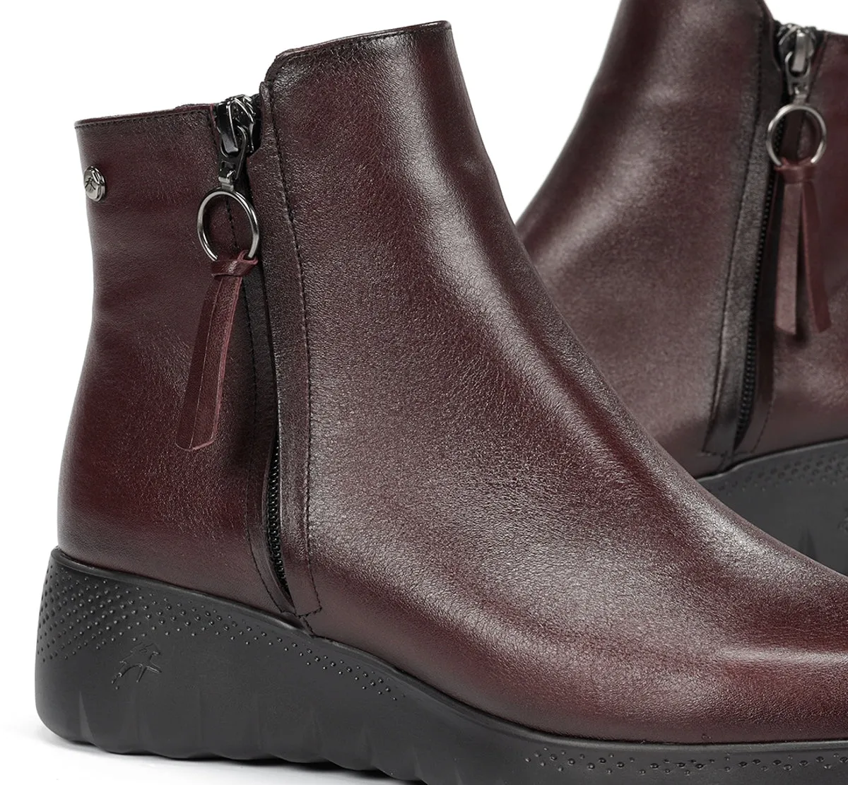 Fluchos Live F2100 stivaletto donna bordeaux zeppa