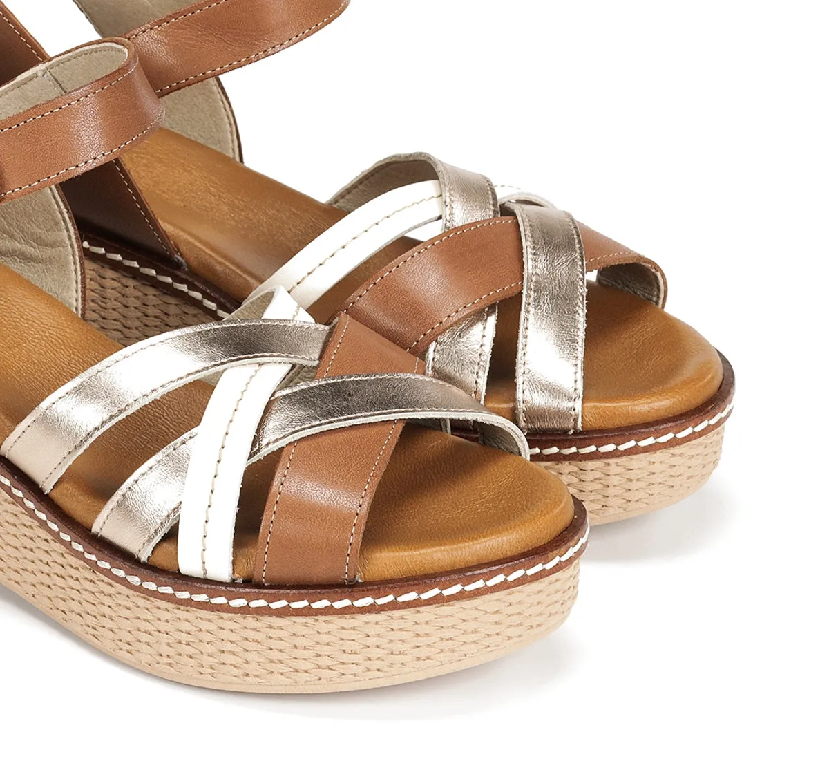 Fluchos Nido D9639 sandali donna marrone zeppa