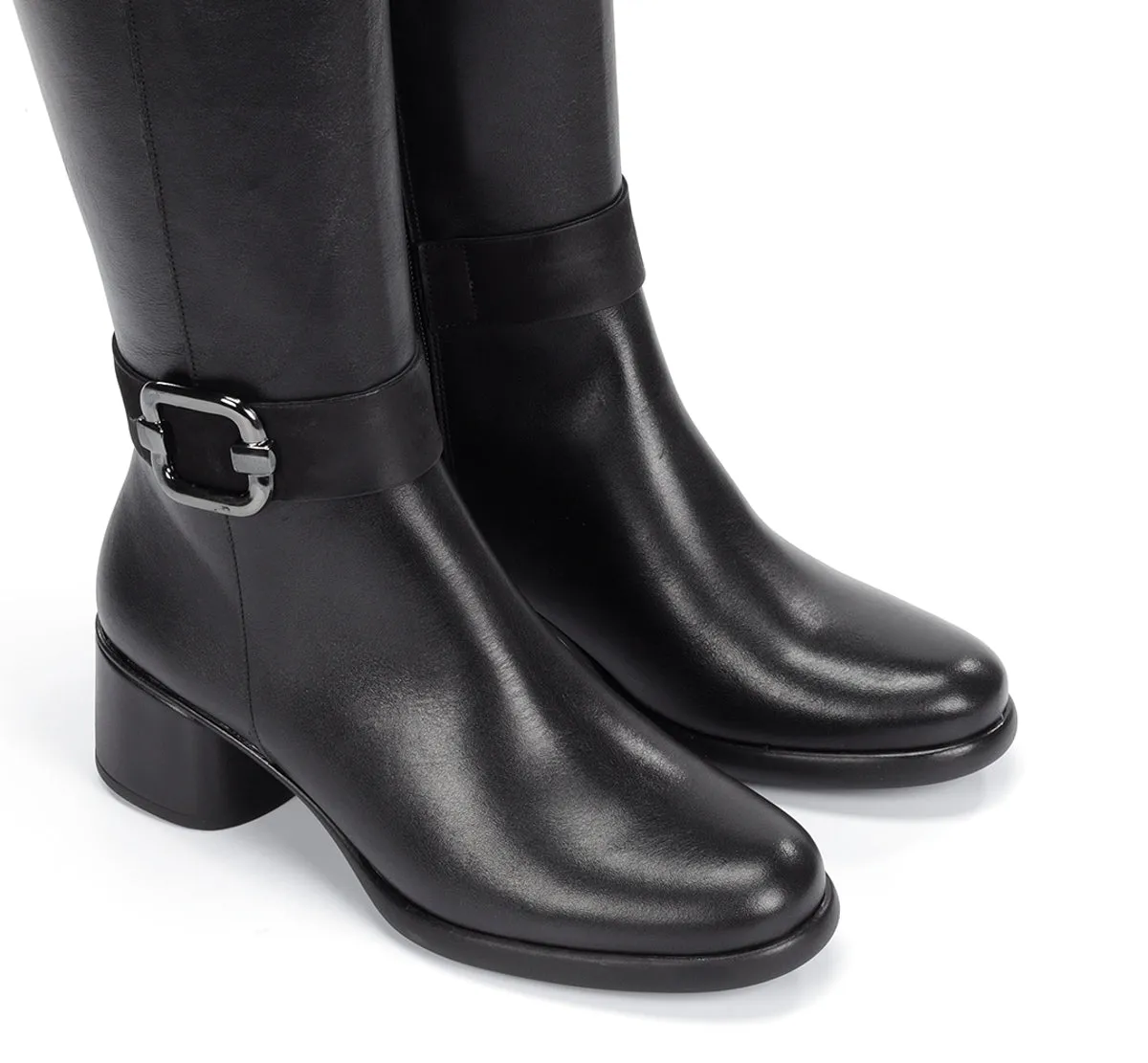 Fluchos Macy D9374 Stivali Donna Neri Tacco Medio