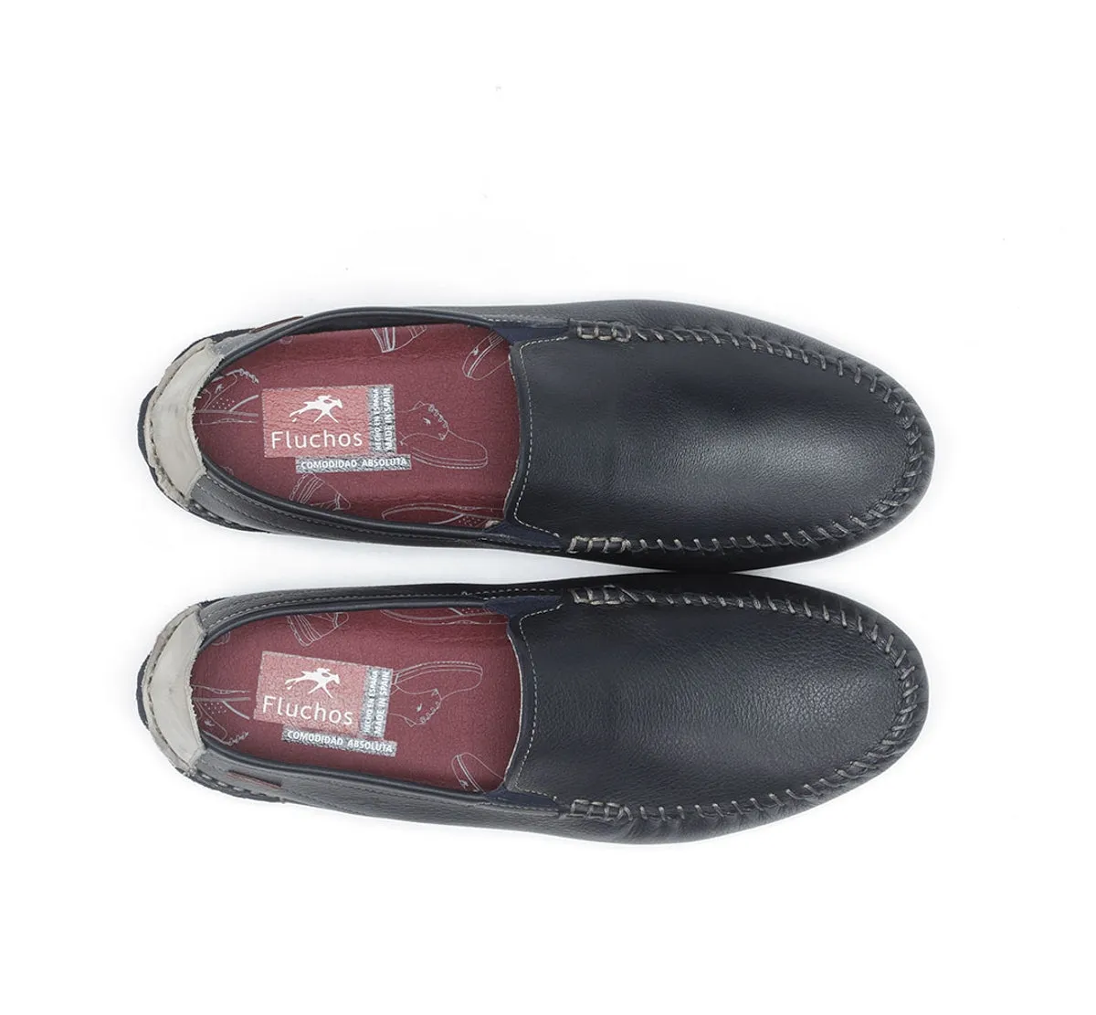 Fluchos Dorian F1173 mocassini uomo blu comfort