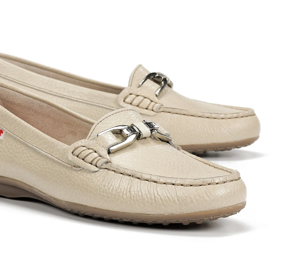 Fluchos Bruni F0804 mocassini donna taupe pelle