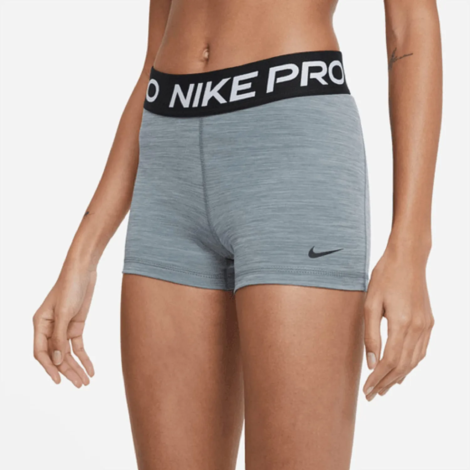 Nike Pro shorts donna XL training elastico grigio
