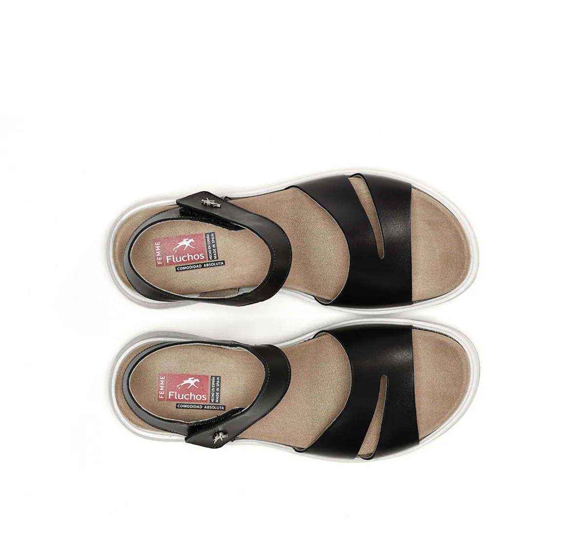 Fluchos Street F2006 Sandali Neri Donna Comodi