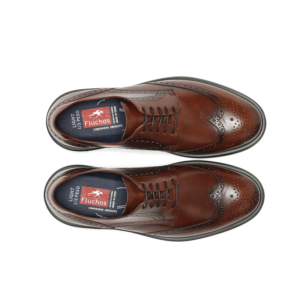 Fluchos Belgas F0628 scarpe marroni uomo leggere
