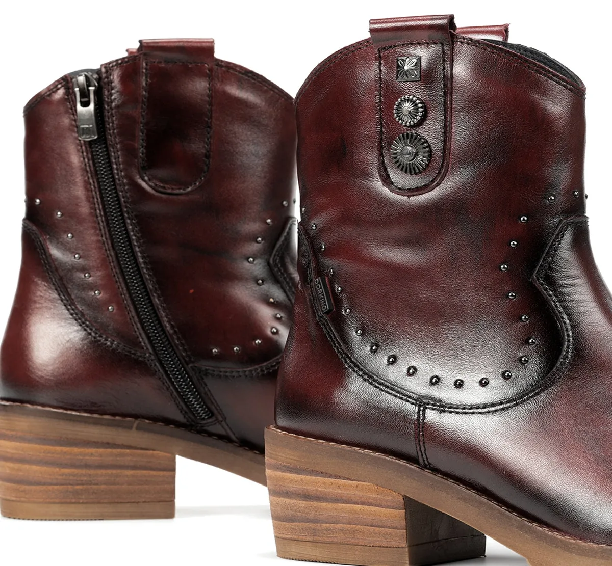 Dorking Layla D9549 stivaletti donna bordeaux zip