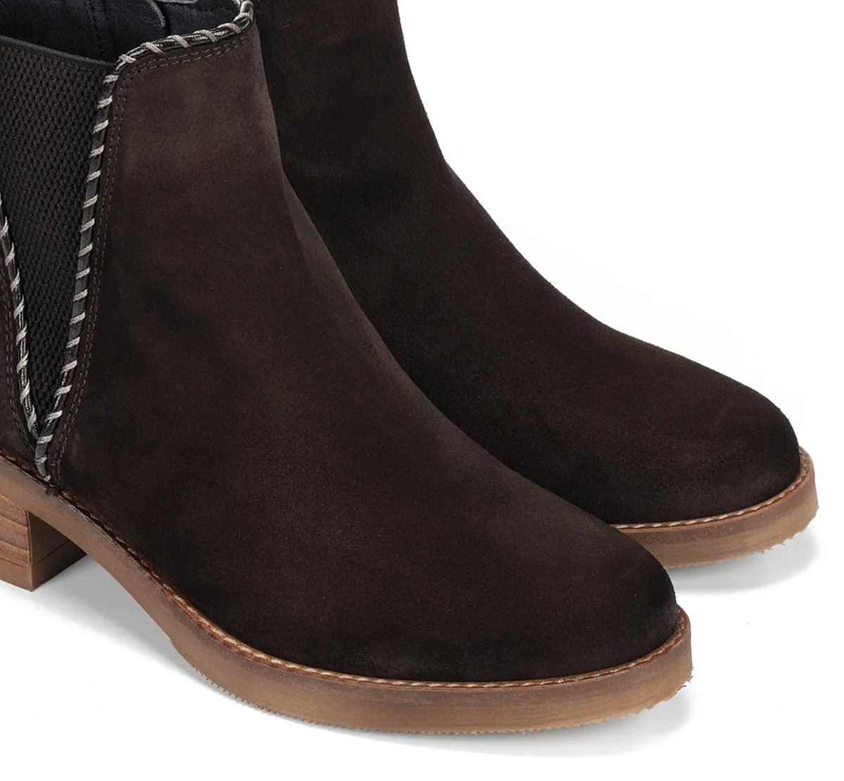 Fluchos Layla D9545 tronchetto donna marrone tacco basso