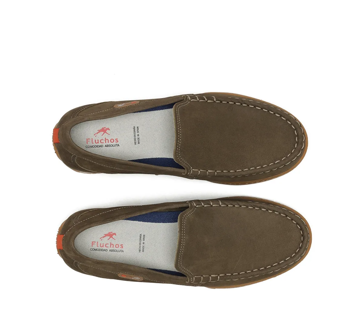 Fluchos Bruno F2432 mocassini uomo verde suola flex