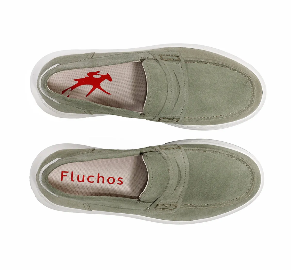 Fluchos Boston F2224 mocassini uomo verde leggeri